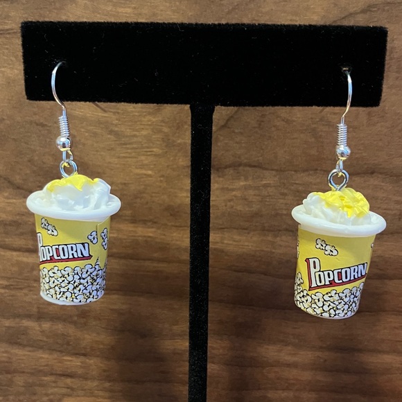 Jewelry - Popcorn Bucket Handmade Earrings